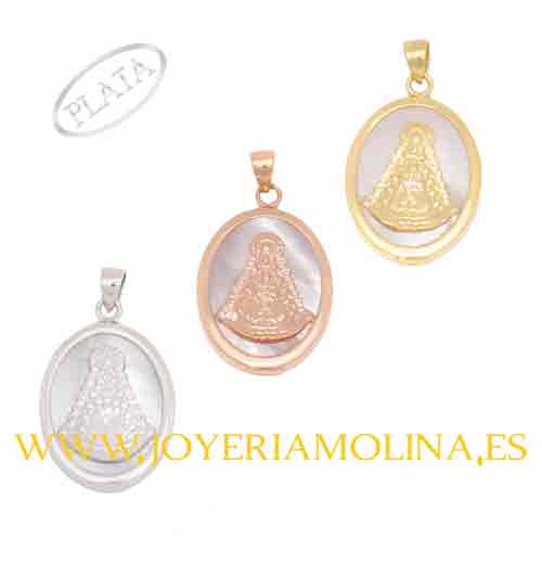 Medalla Virgen del Rocío ovalada