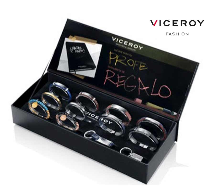 Estuches de pulseras llaveros de la marca Viceroy para profesores y seños