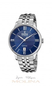 Relojes Festina hombre con mecanismo automático esfera azul